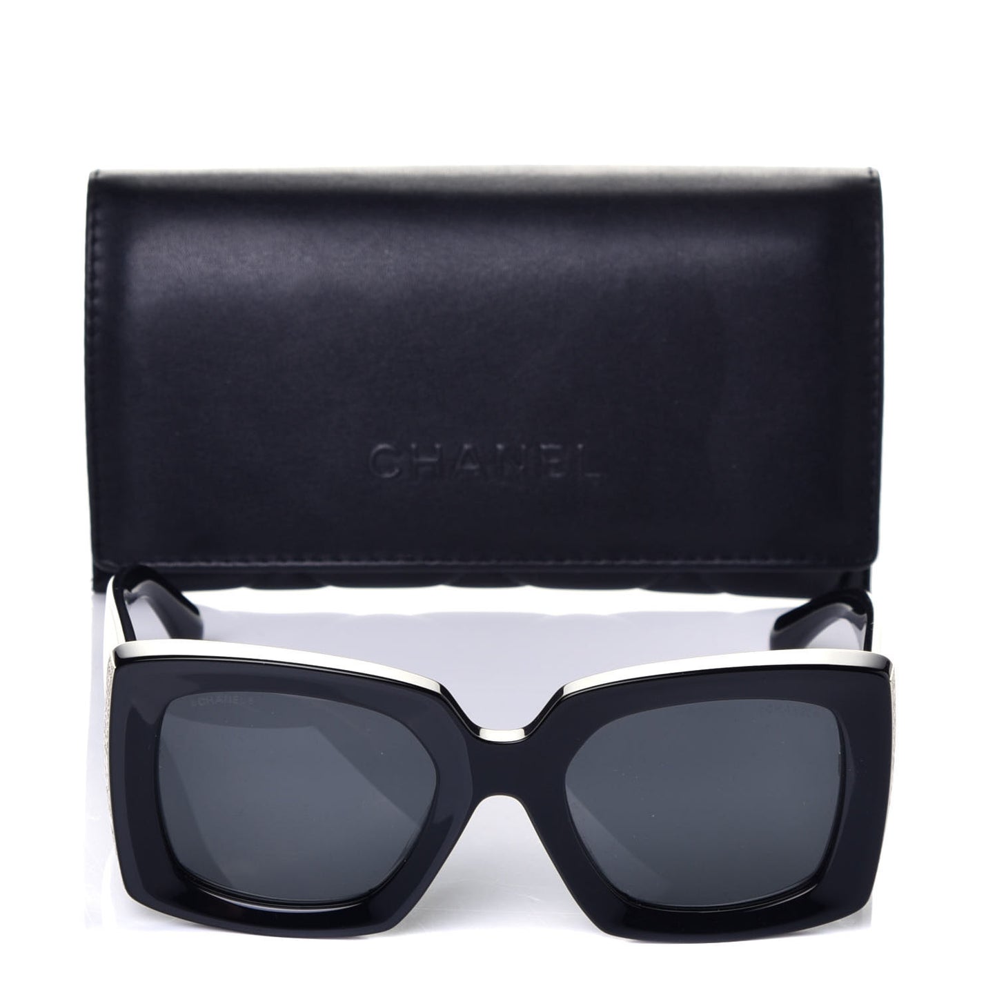 Acetate Rectangle Sunglasses 5435 Black