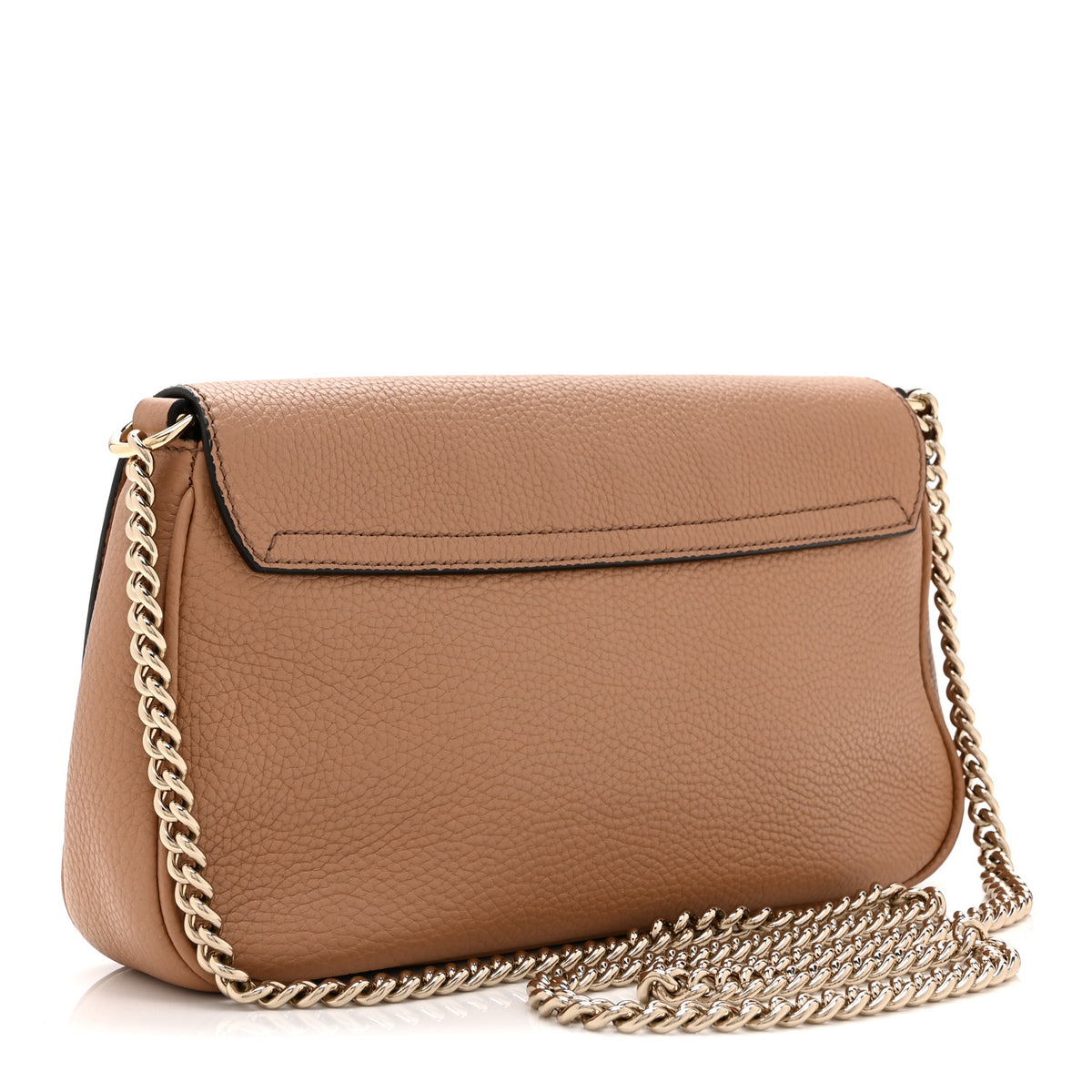 Gucci Pebbled Calfskin Medium Soho Flap Crossbody Camelia 3 of 11