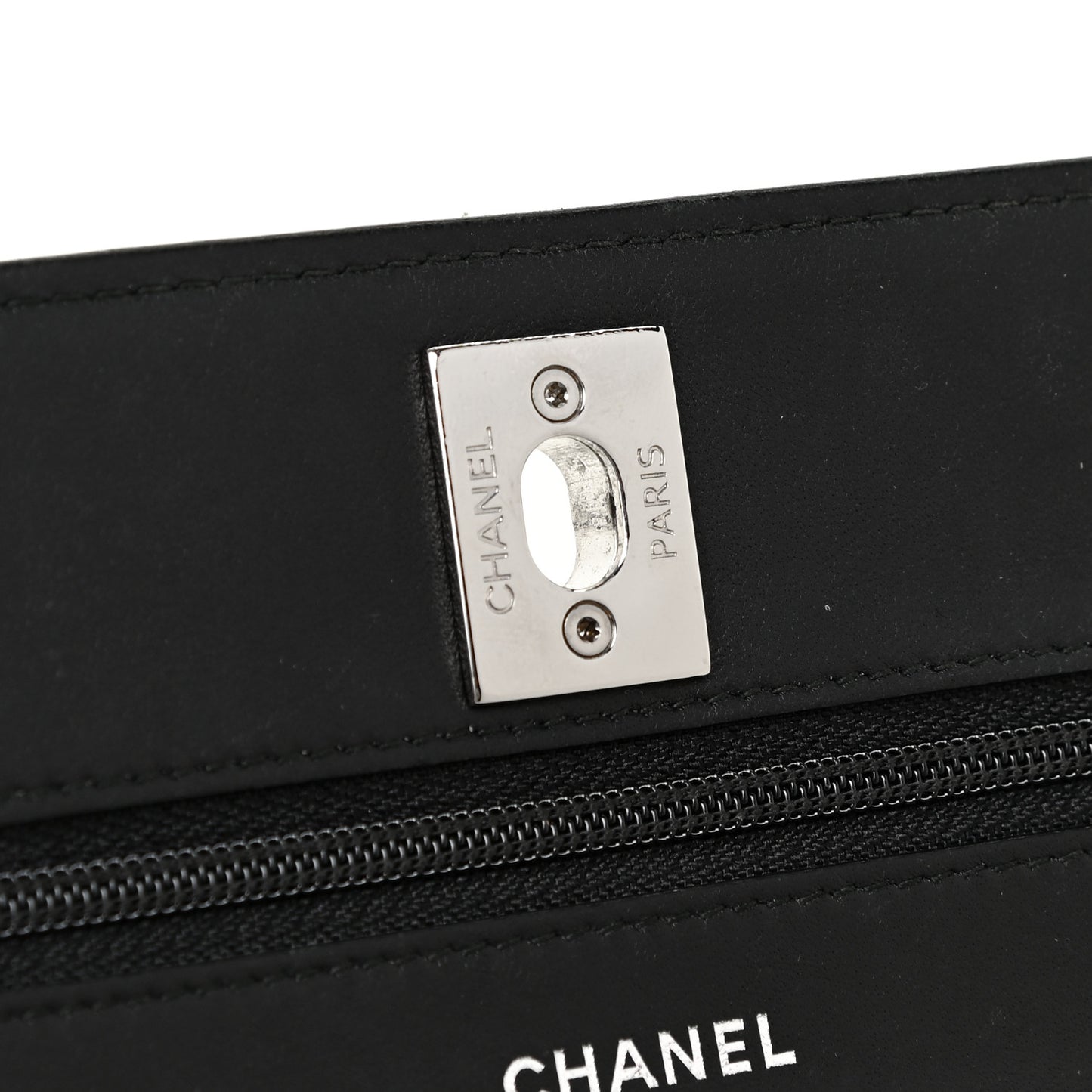 Lambskin Quilted Trendy CC Wallet On Chain WOC Black