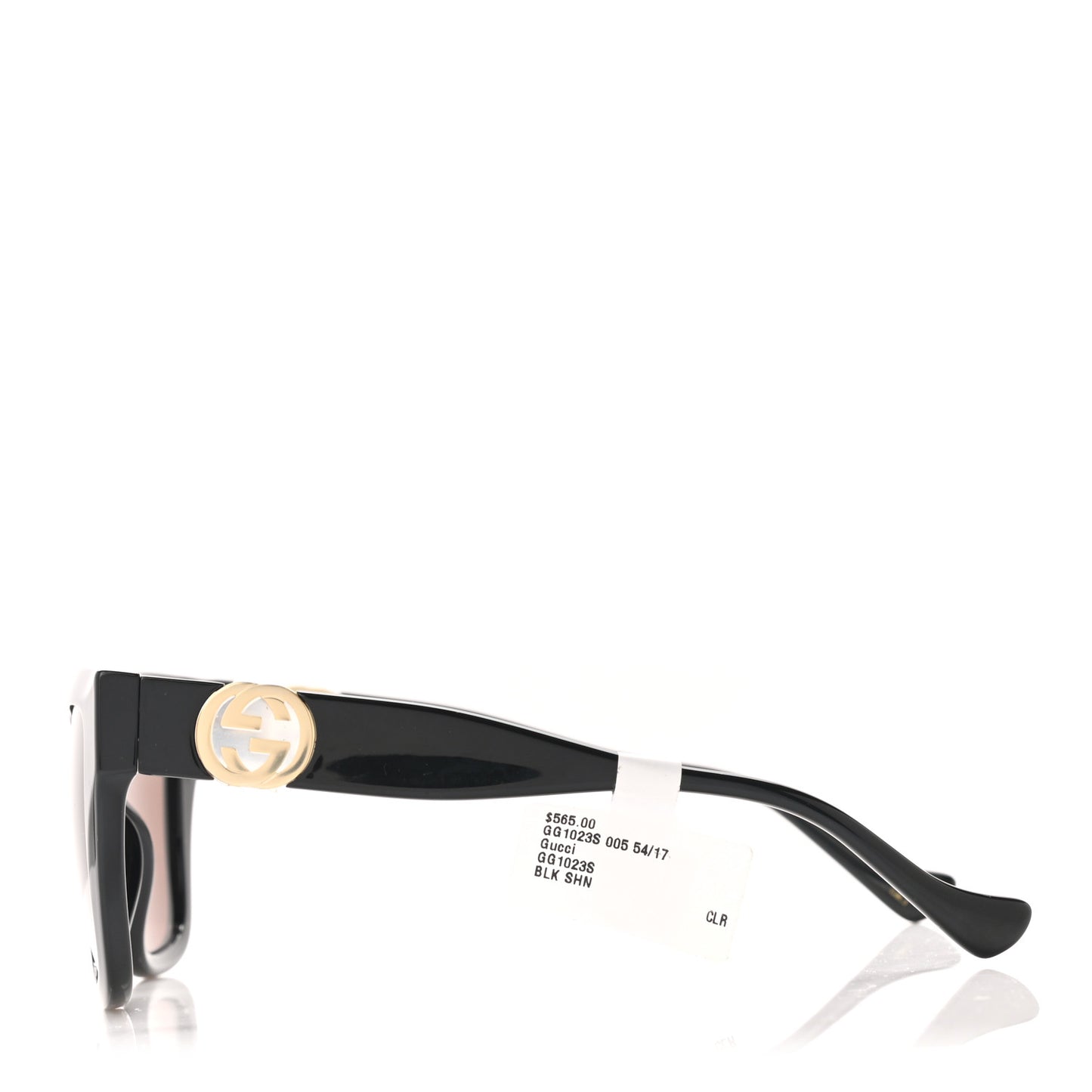 Acetate Square Frame Chain Sunglasses GG1023S Black