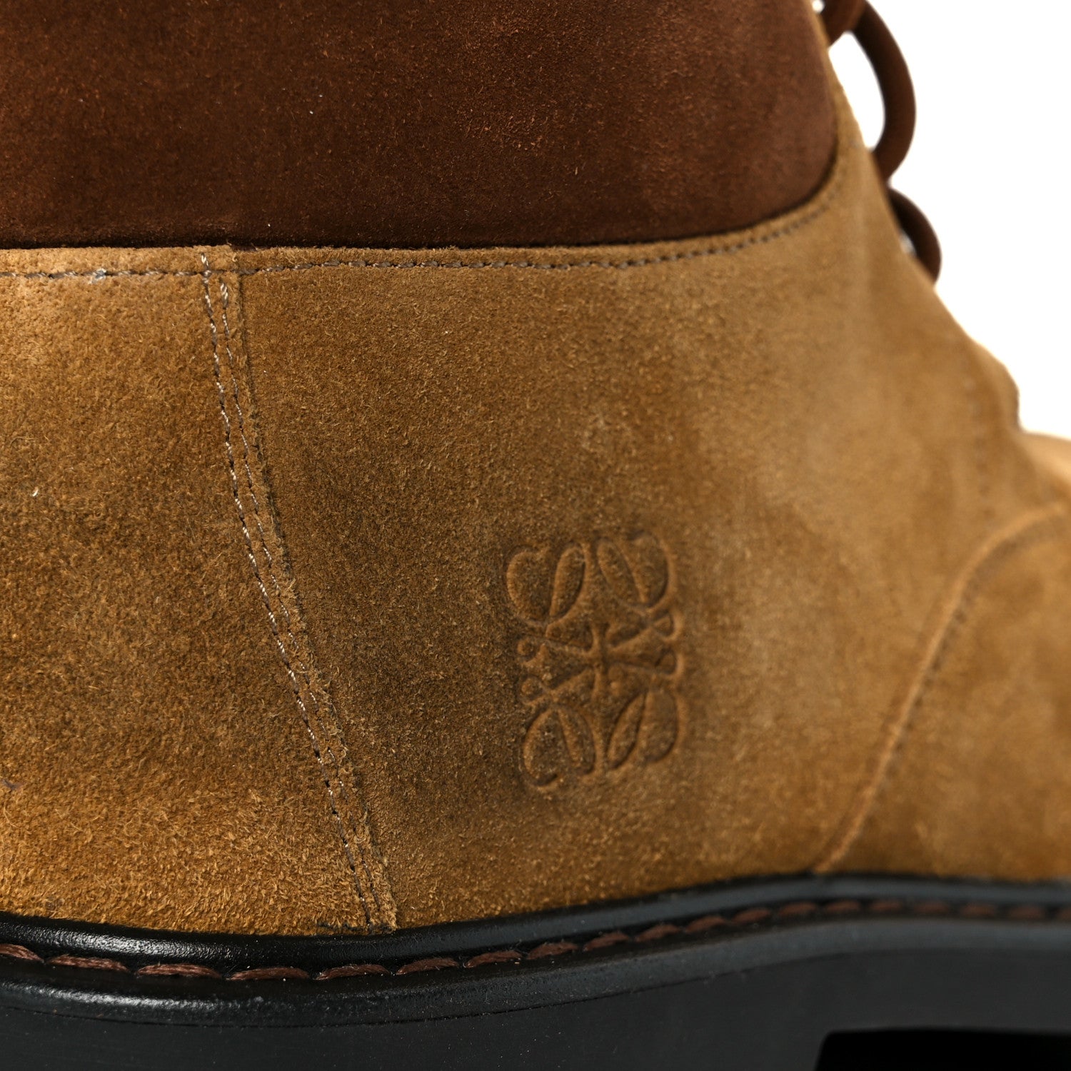 Loewe Suede Mens Sierra Combat Boots 41 Tobacco Brown 1805211