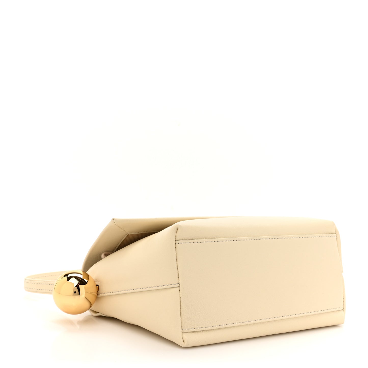 Smooth Calfskin Le Rond Carre Shoulder Bag Light Ivory