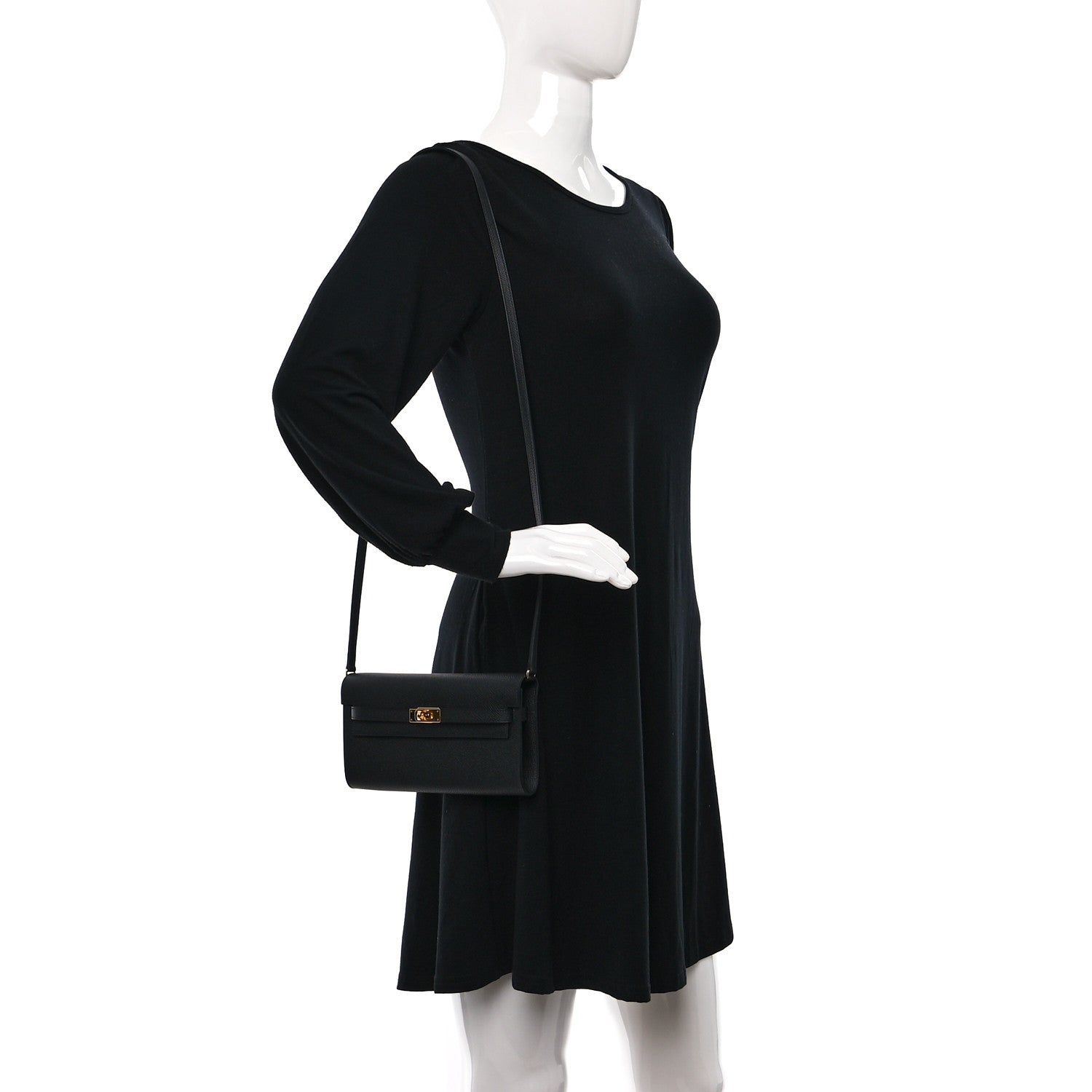 Hermes Epsom Kelly Wallet To Go Black 2 of 11