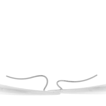 Tiffany Sterling Silver Elsa Peretti Teardrop Hoop Earrings 3 of 6