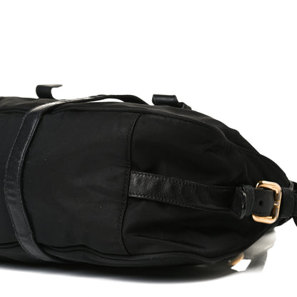 Prada Tessuto Nylon City Calfskin Shoulder Bag Black 10 of 21