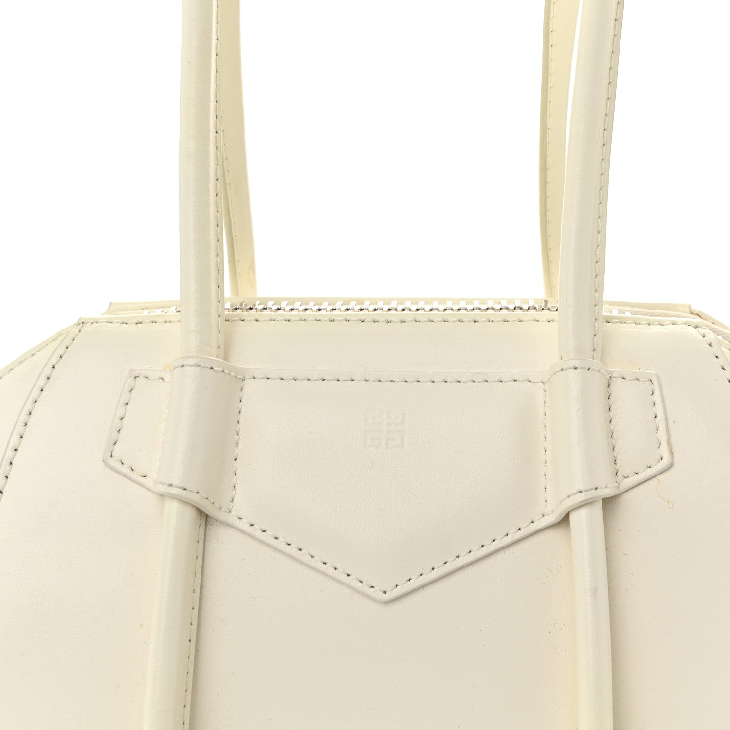 Givenchy Box Calfskin Mini Lock Antigona Shoulder Bag Ivory 7 of 9