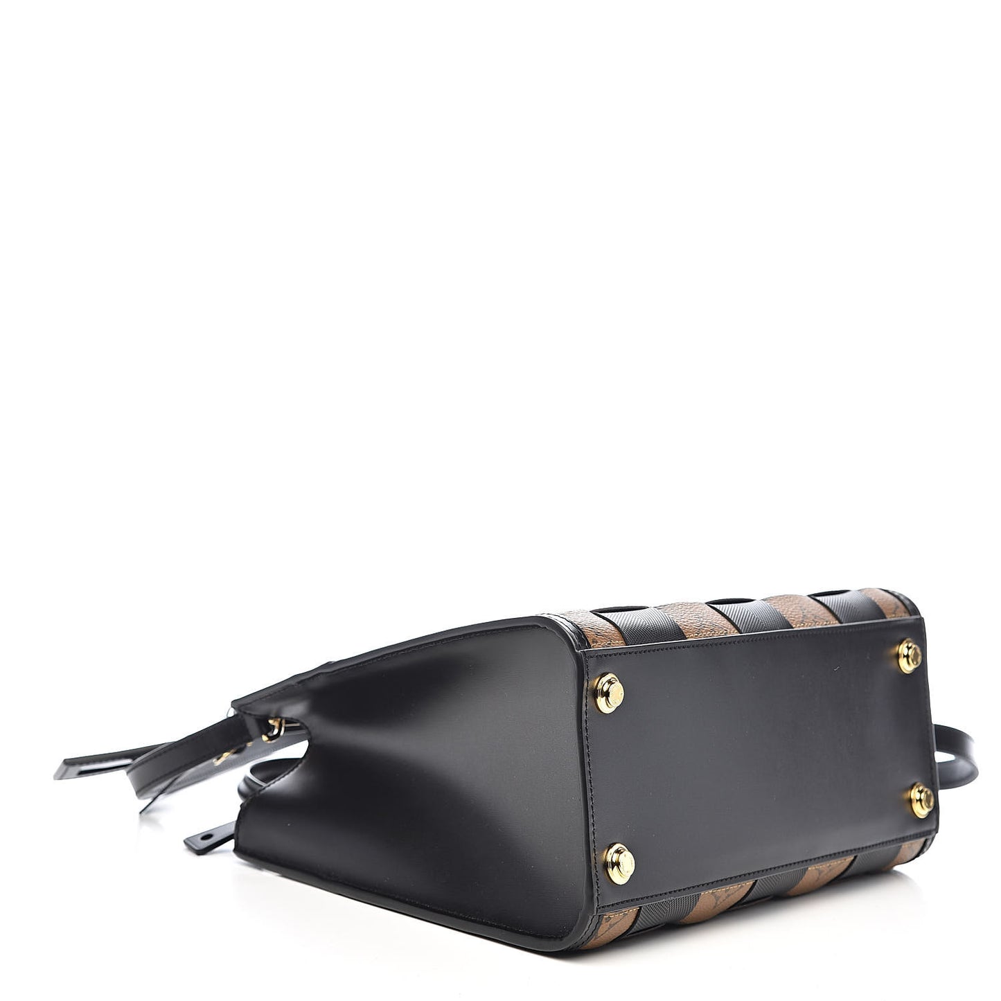 Calfskin Monogram Damier Tressage City Steamer PM Black