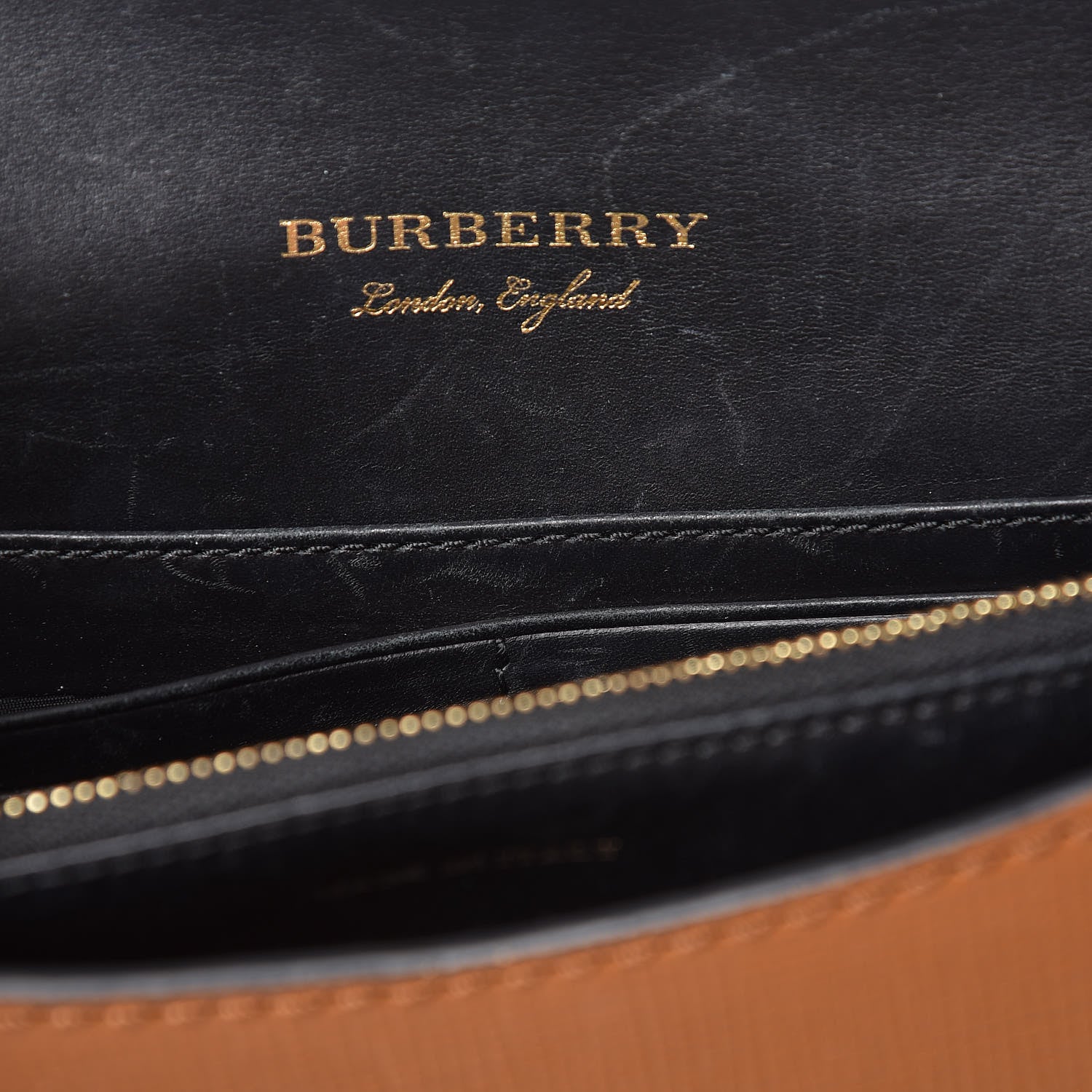 Burberry House Check Bridle Calfskin Small Madison Buckle Bag Tan 10 of 12