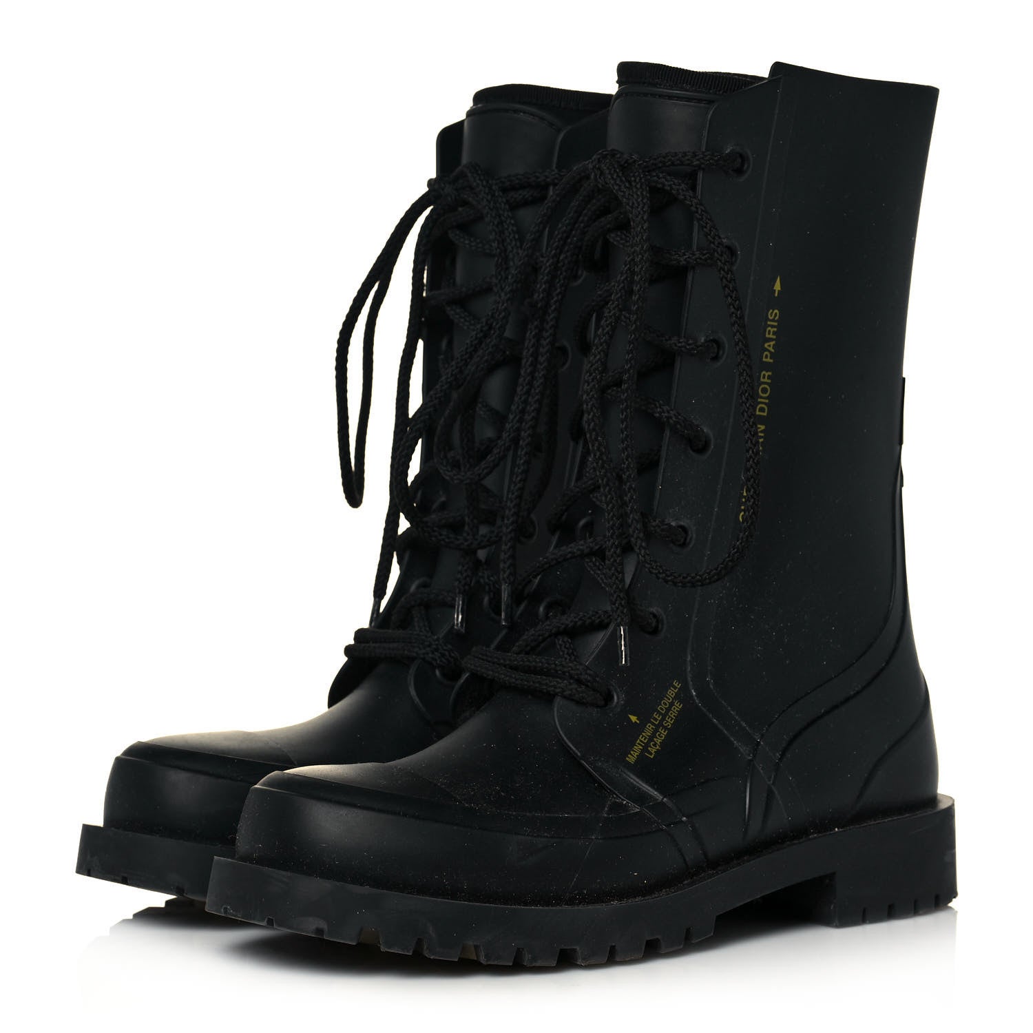 Christian Dior Rubber Diorcamp Low Boots 38 Black 3 of 8