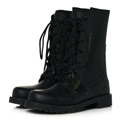Christian Dior Rubber Diorcamp Low Boots 38 Black 3 of 8