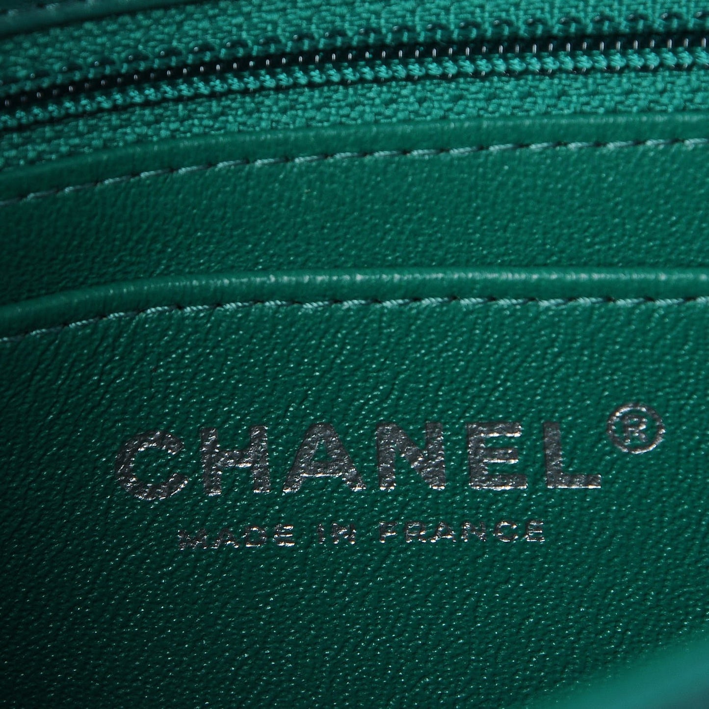 Lambskin Quilted Mini Square Flap Green
