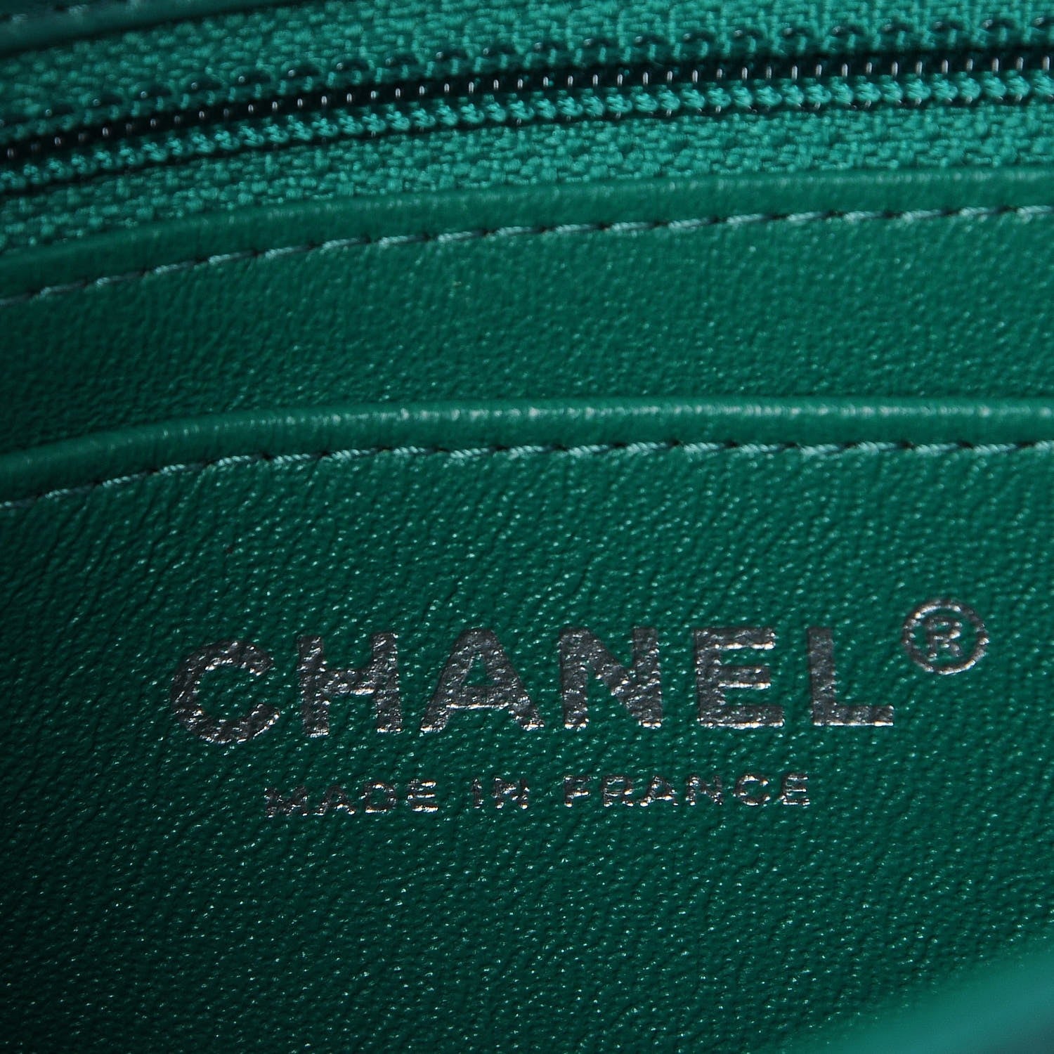 Chanel Lambskin Quilted Mini Square Flap Green 7 of 8