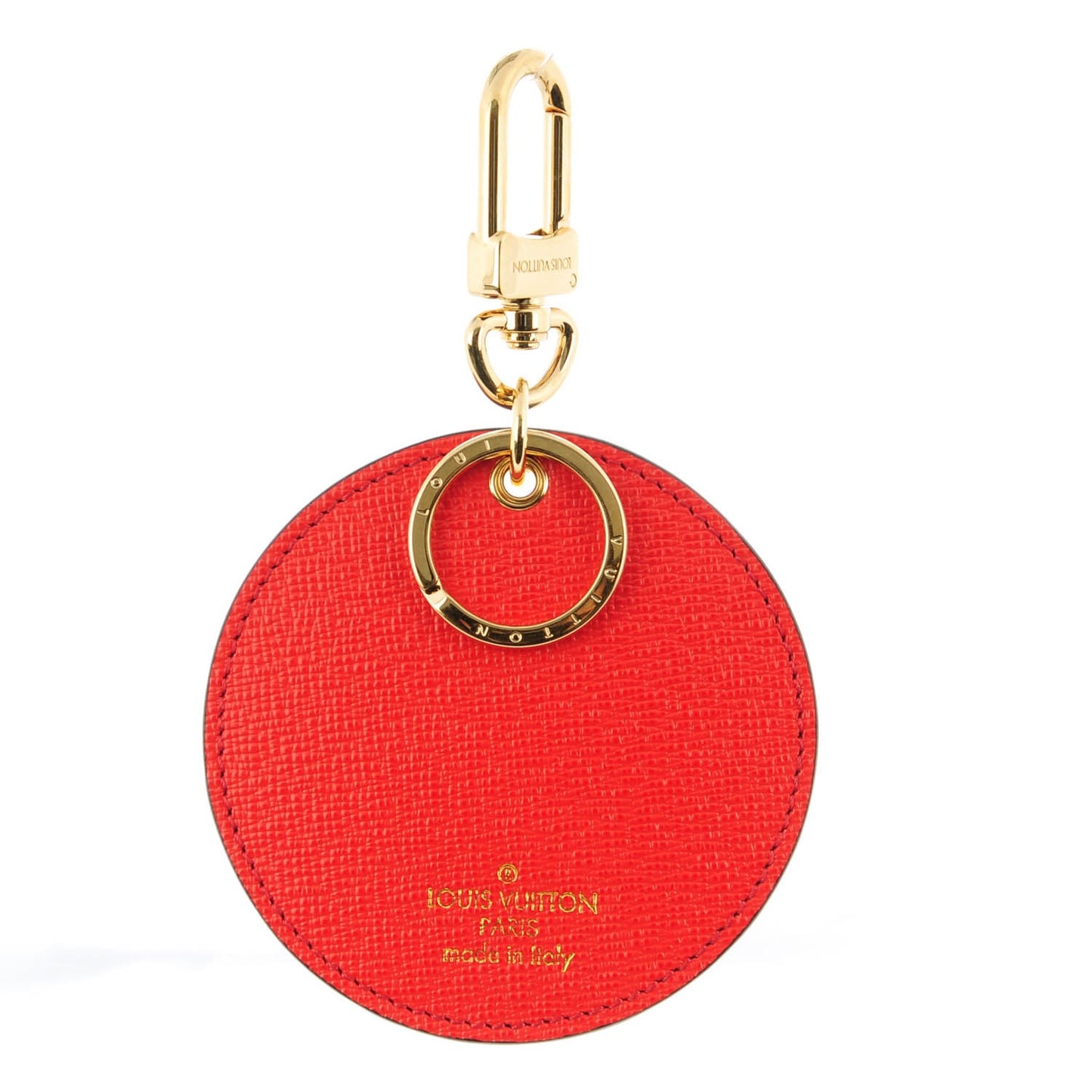 Monogram Jungle Dots Bag Charm Key Holder Coquelicot Denim