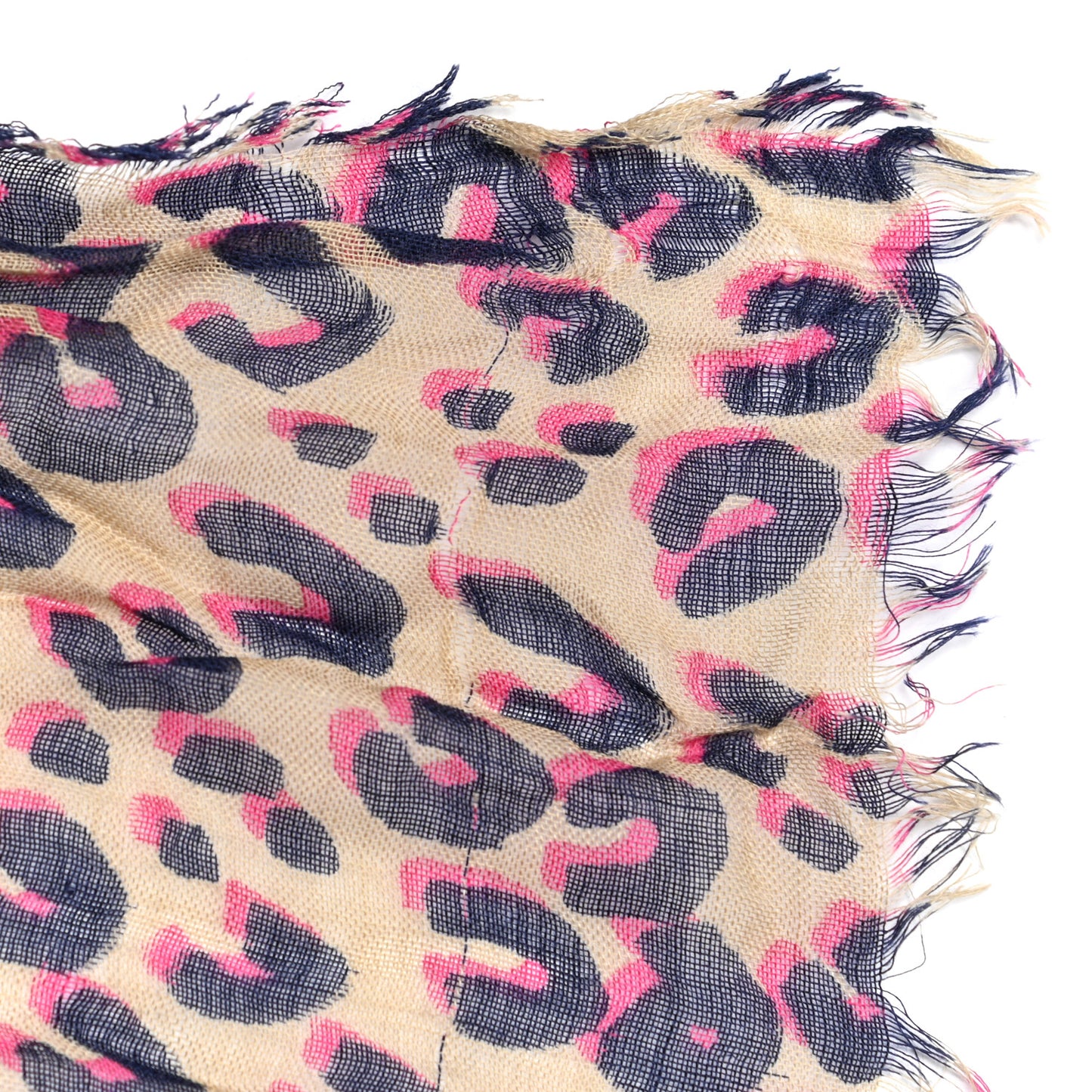 Cashmere Silk Leopard Etole Stole Multicolor