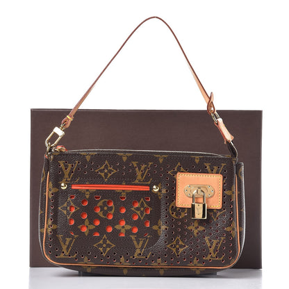 Louis Vuitton Monogram Perforated Pochette Accessories Bag Orange 10 of 10