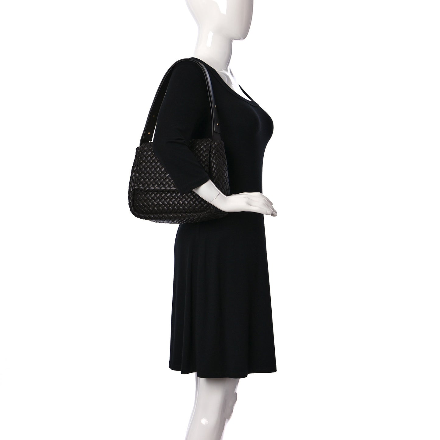 Nappa Intrecciato Cobble Shoulder Bag Fondant