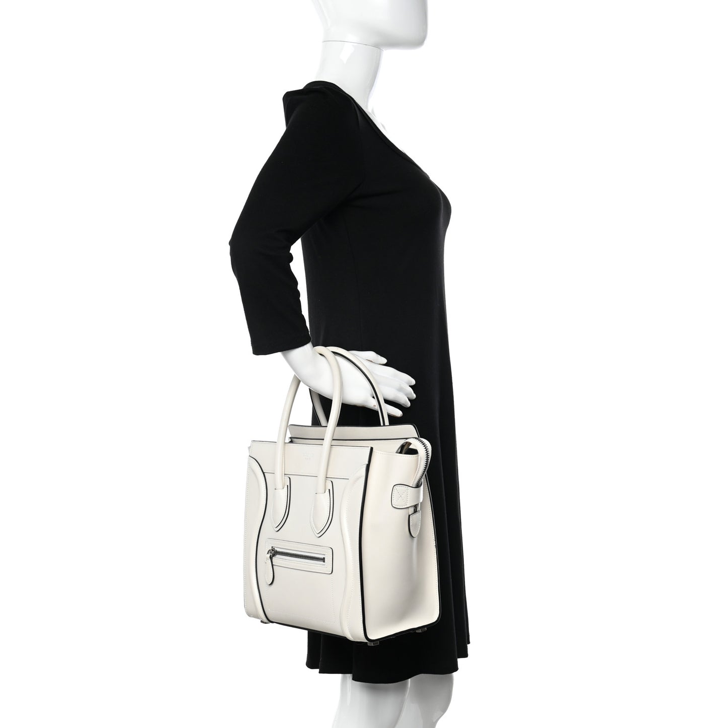 Smooth Calfskin Micro Luggage White