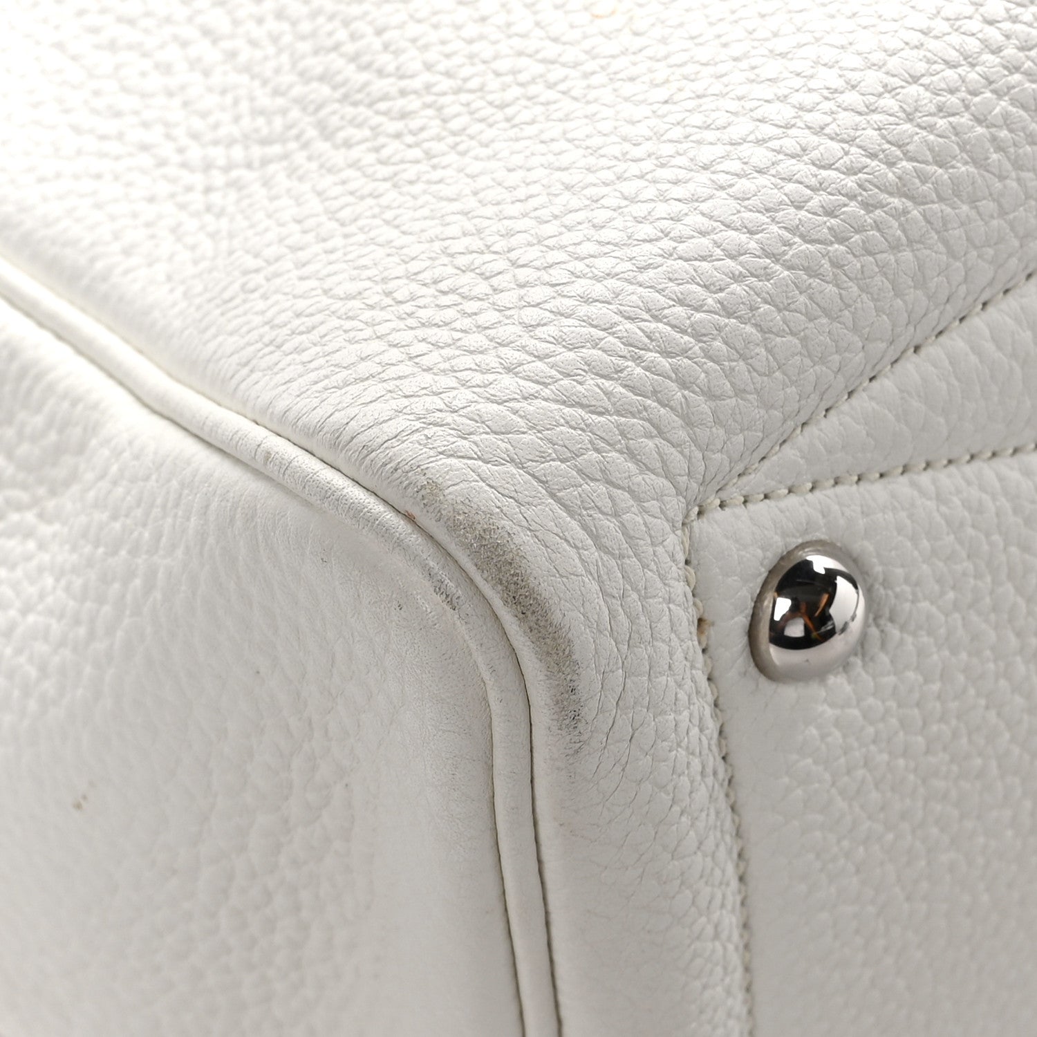 Hermes Taurillon Clemence Victoria II 35 White 9 of 13
