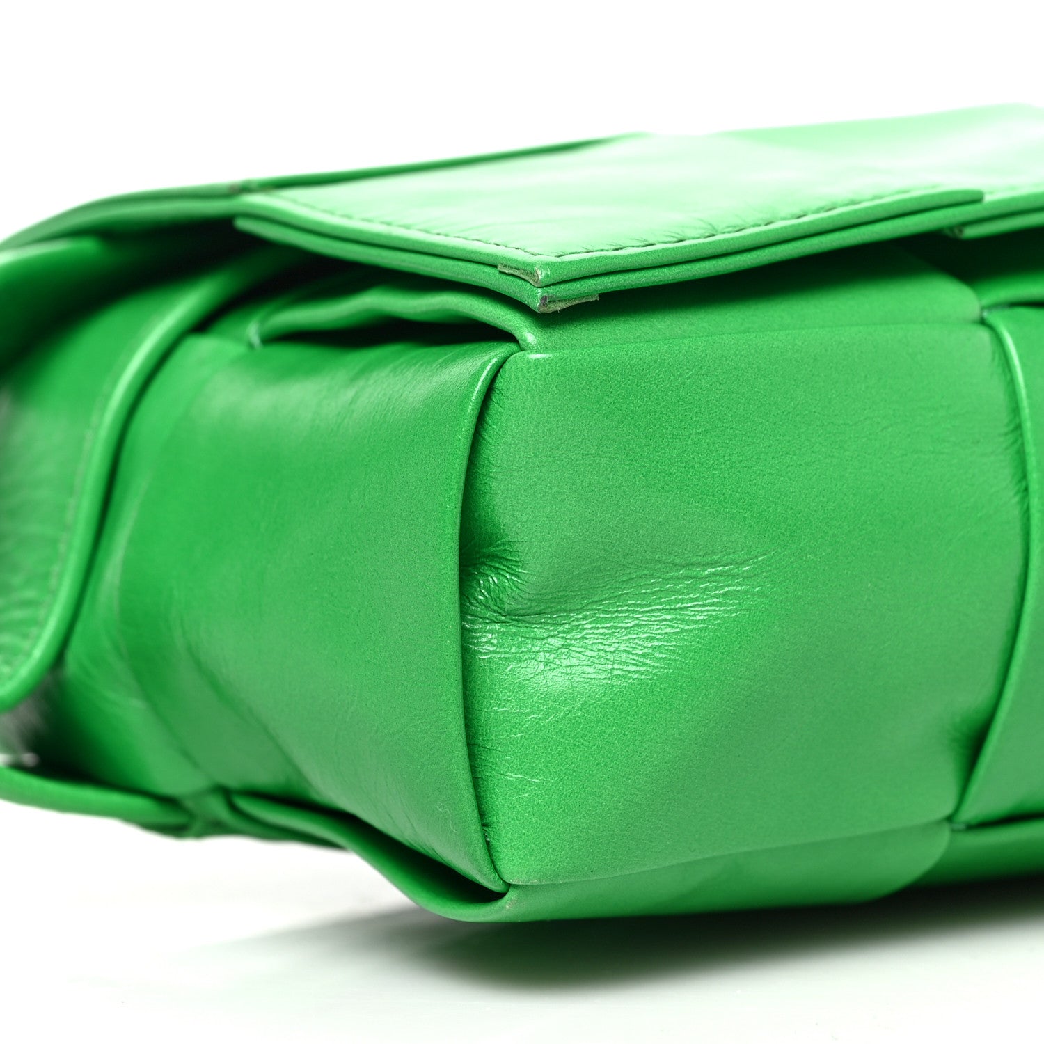 Bottega Veneta Paper Calfskin Intreccio Cassette Belt Bag Parakeet 7 of 8