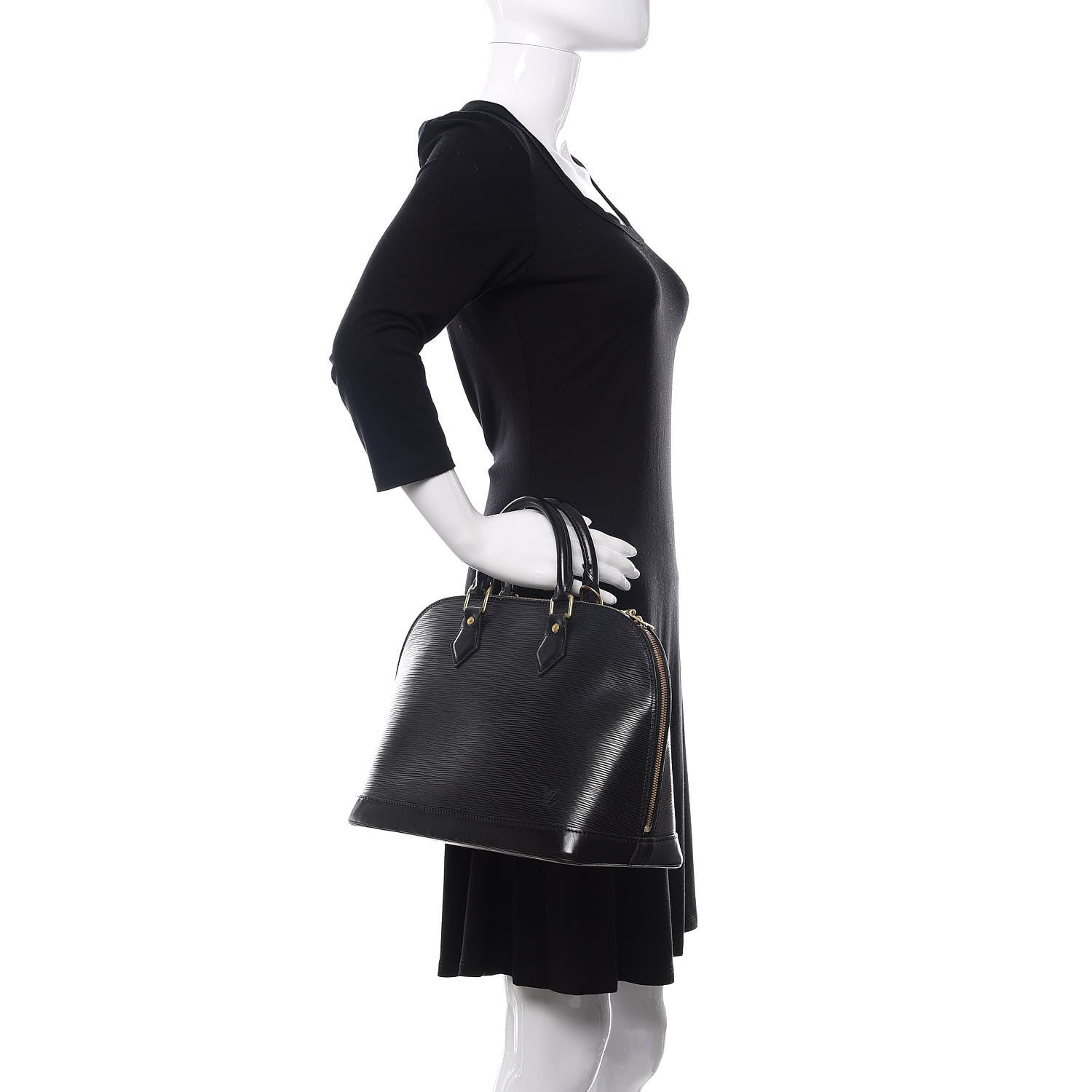Louis Vuitton Epi Alma PM Black 2 of 9