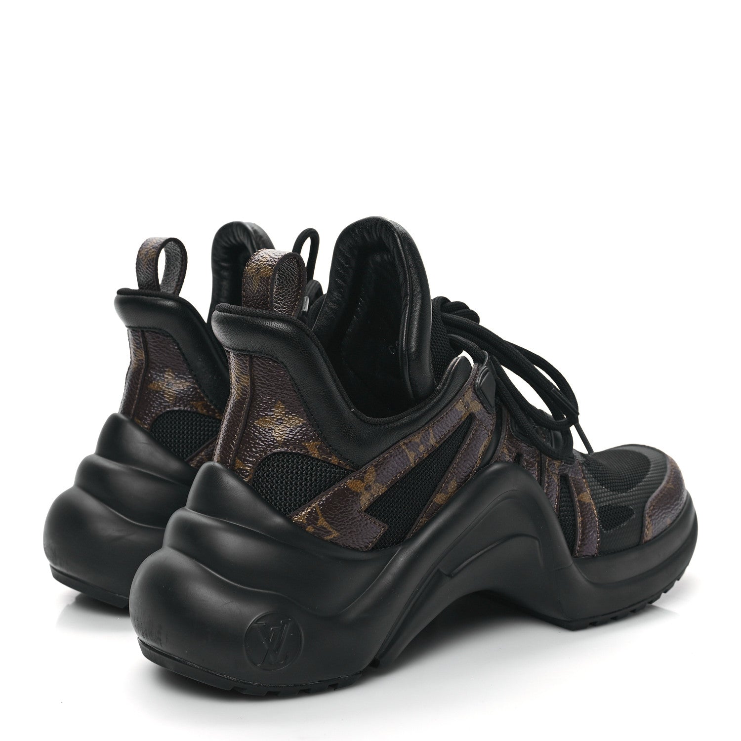Louis Vuitton Calfskin Patent Monogram LV Archlight Sneakers 37.5 Black 6 of 18