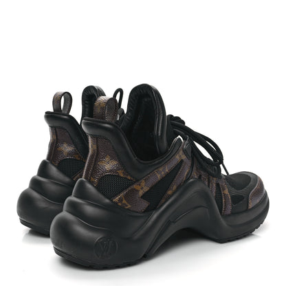 Louis Vuitton Calfskin Patent Monogram LV Archlight Sneakers 37.5 Black 6 of 18