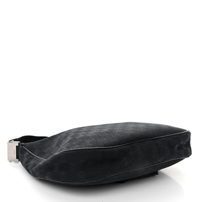 Gucci Monogram Medium Half Moon Hobo Black 4 of 10