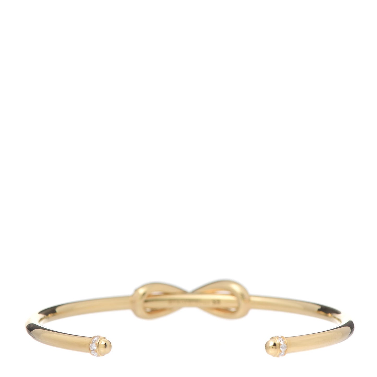 18K Yellow Gold Diamond Infinity Cuff Bracelet