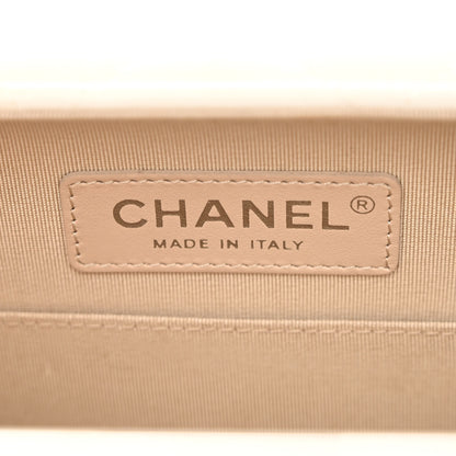 Chanel Quilted Lambskin Metal Bar Clutch Bag White 6 of 12