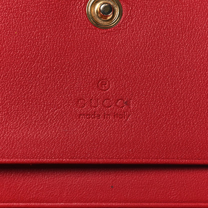 Gucci GG Supreme Monogram Blooms Card Case Wallet Beige Blue Navy Hibiscus Red 6 of 8