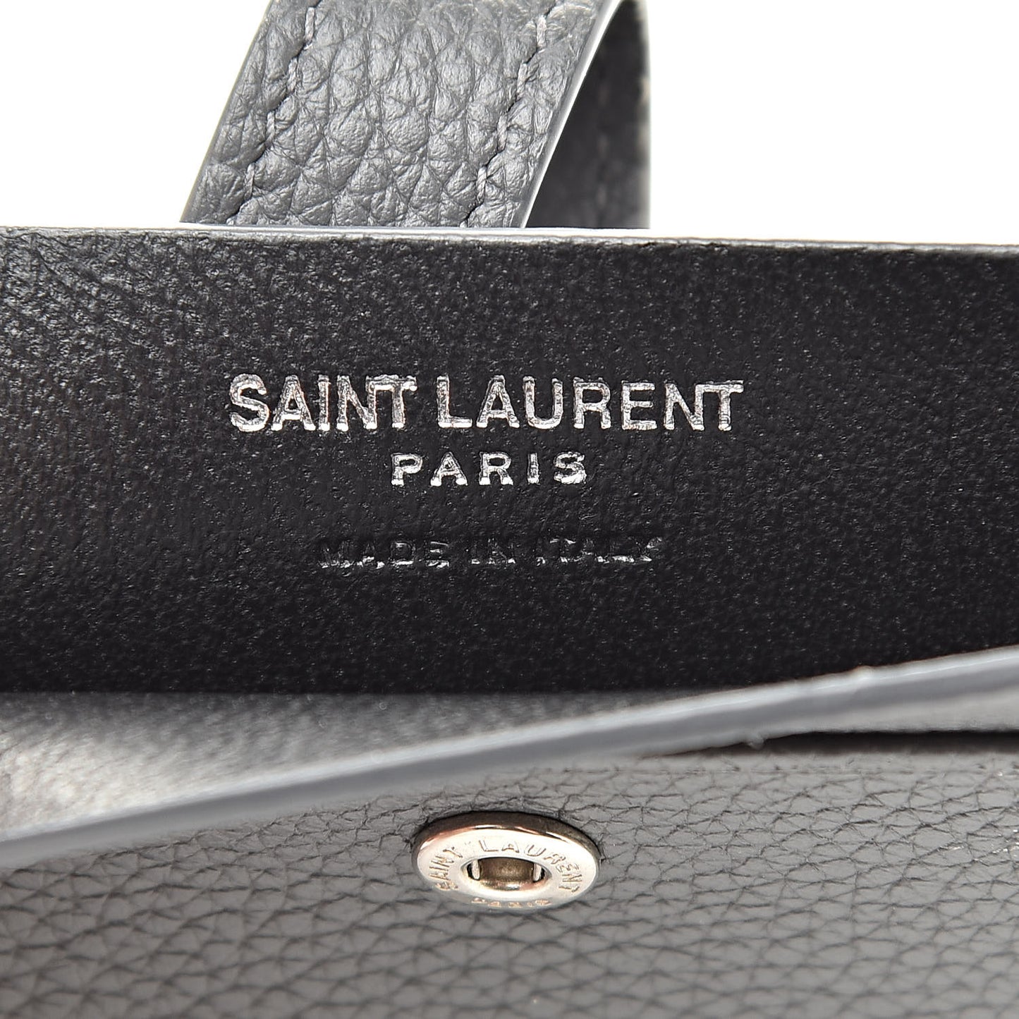 Grained Calfskin Sac De Jour Souple Card Case Grey