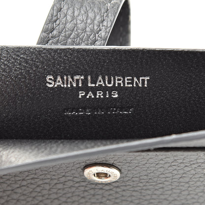 Saint Laurent Grained Calfskin Sac De Jour Souple Card Case Grey 6 of 7