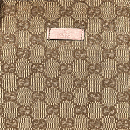 Gucci Monogram Web Small Flat Messenger Crossbody Pink Blue 9 of 11