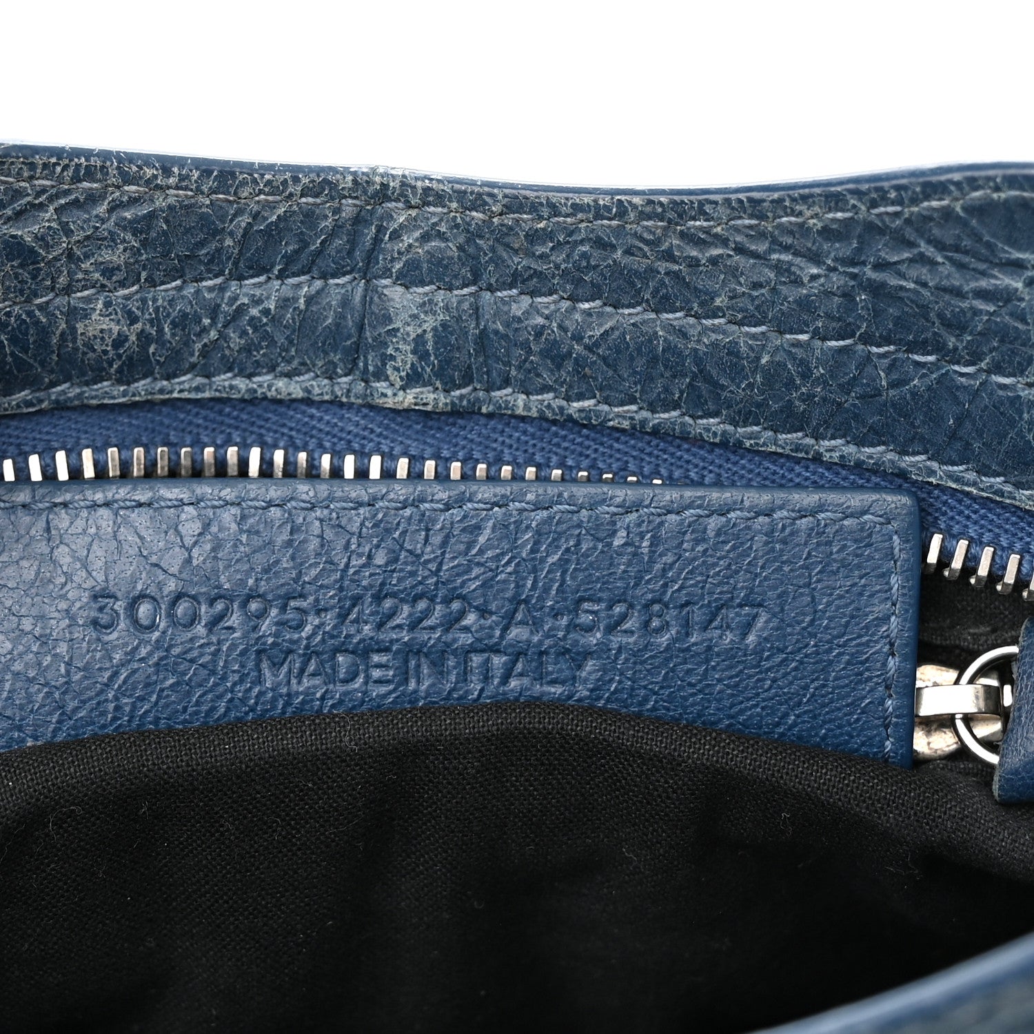 Balenciaga Agneau Classic Silver Hardware Mini City Bleu Profond 7 of 12