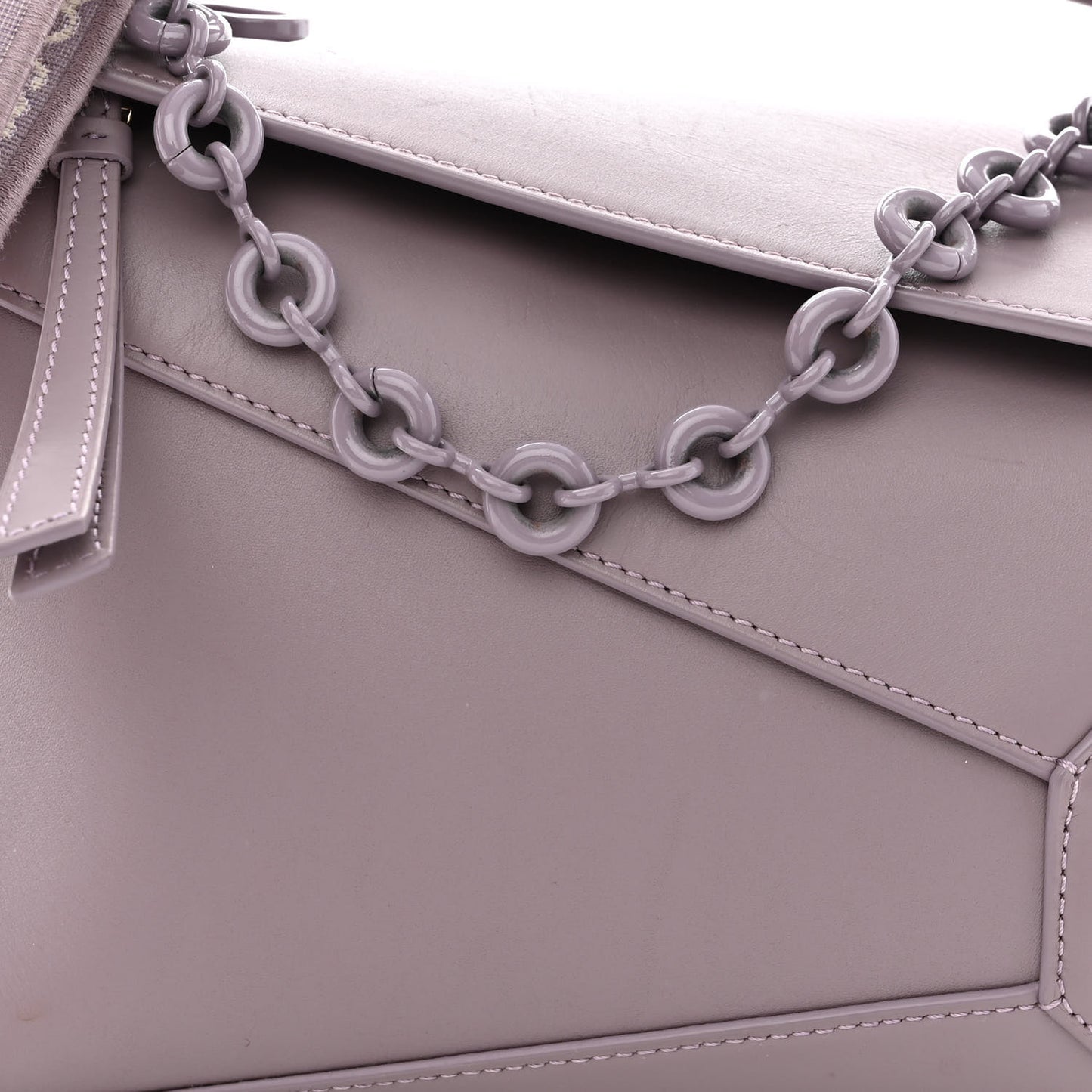 Satin Calfskin Monochrome Small Puzzle Edge Bag Pale Aubergine Glaze