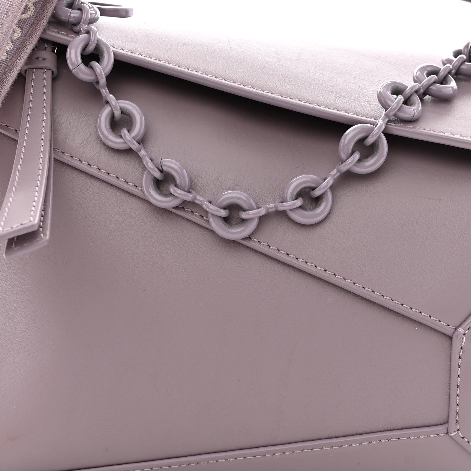 Loewe Satin Calfskin Monochrome Small Puzzle Edge Bag Pale Aubergine Glaze 10 of 12