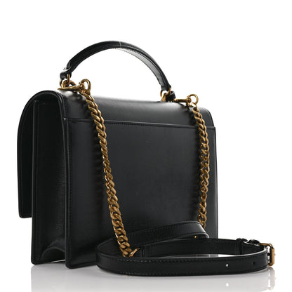 Saint Laurent Smooth Calfskin Medium Monogram Sunset Satchel Black 3 of 11