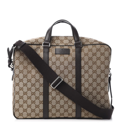 Gucci Monogram Briefcase Dark Brown 1 of 10