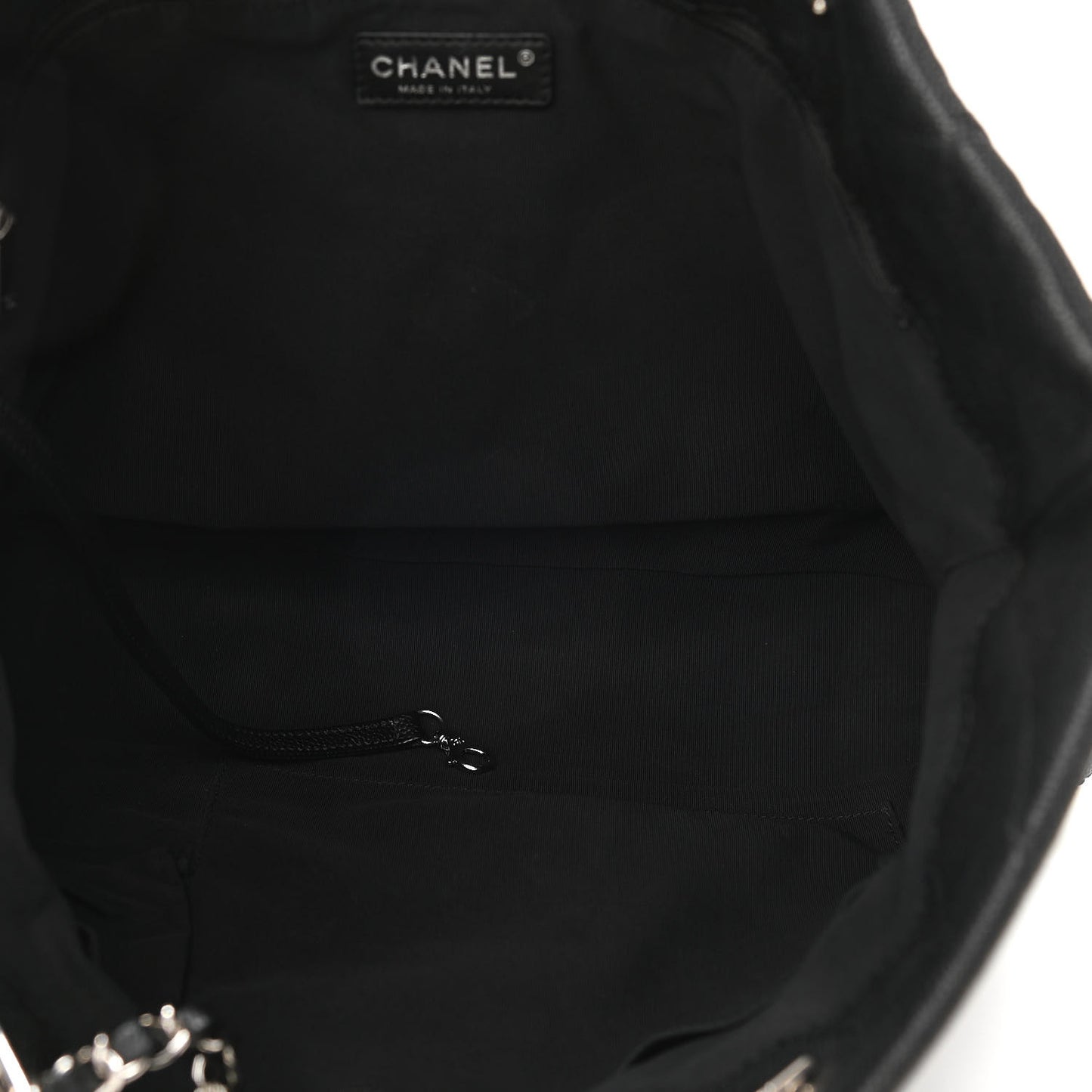 Caviar Quilted Large CC Tote Black