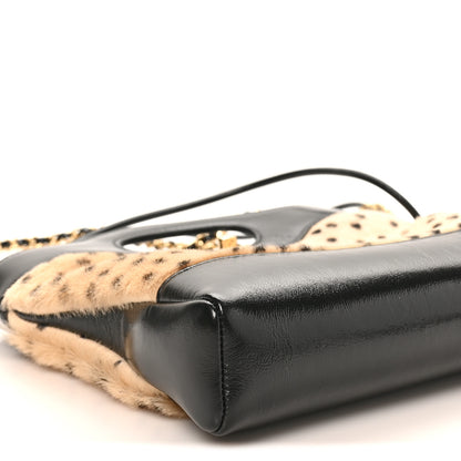 Chanel Shiny Lambskin Pony Hair Cheetah Printed Mini 31 Shopping Bag Light Beige Black Light Beige Black 9 of 11