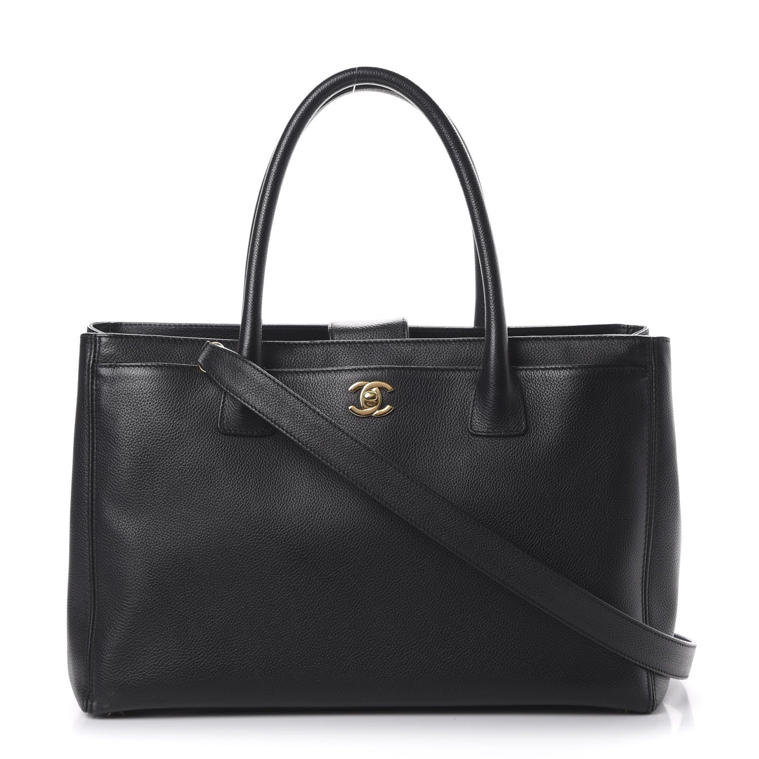 Chanel Calfskin Cerf Executive Shopper Tote Black 1 of 13