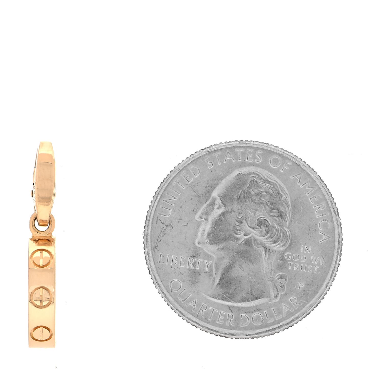 18K Yellow Gold LOVE Ring Charm