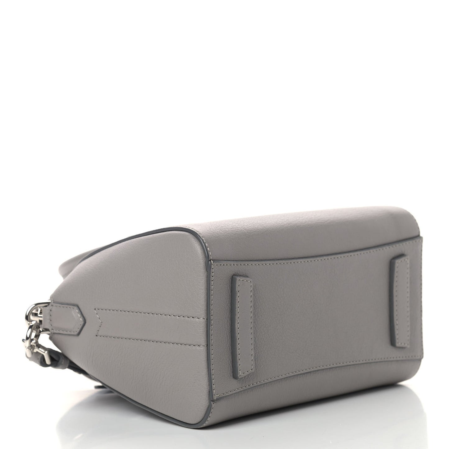 Sugar Goatskin Mini Antigona Pearl Grey