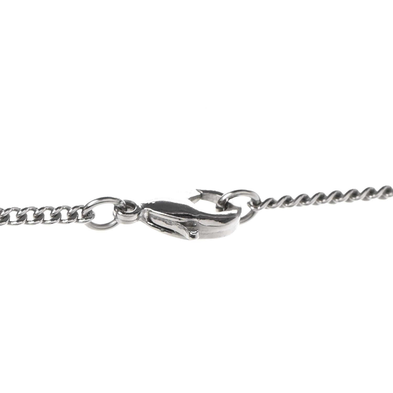 Louis Vuitton Zamac Palladium Monogram Charms Necklace Silver 7 of 8