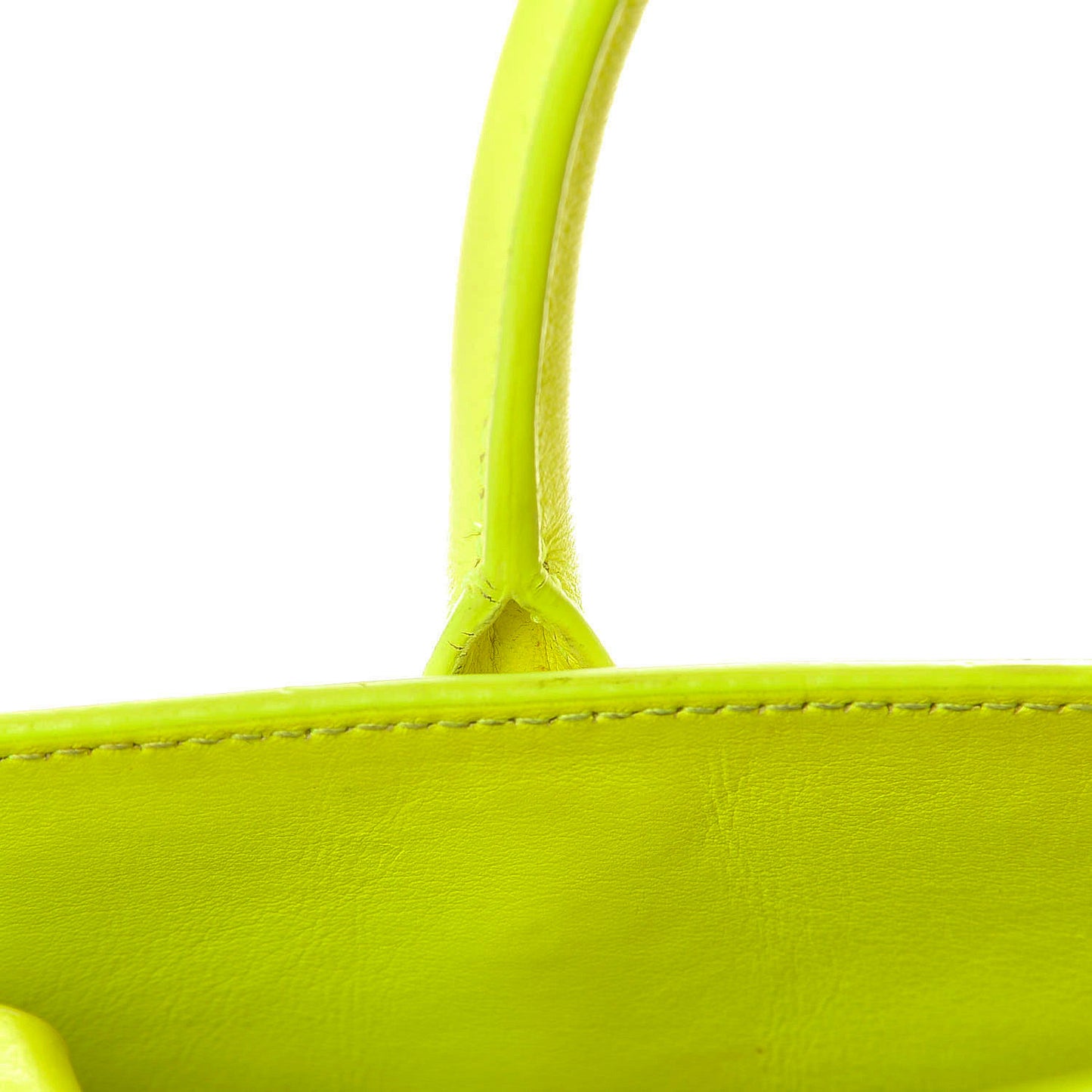 Calfskin Nano Sac De Jour Neon Yellow