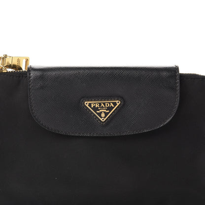 Prada Tessuto Nylon Saffiano Crossbody Bag Black 11 of 11