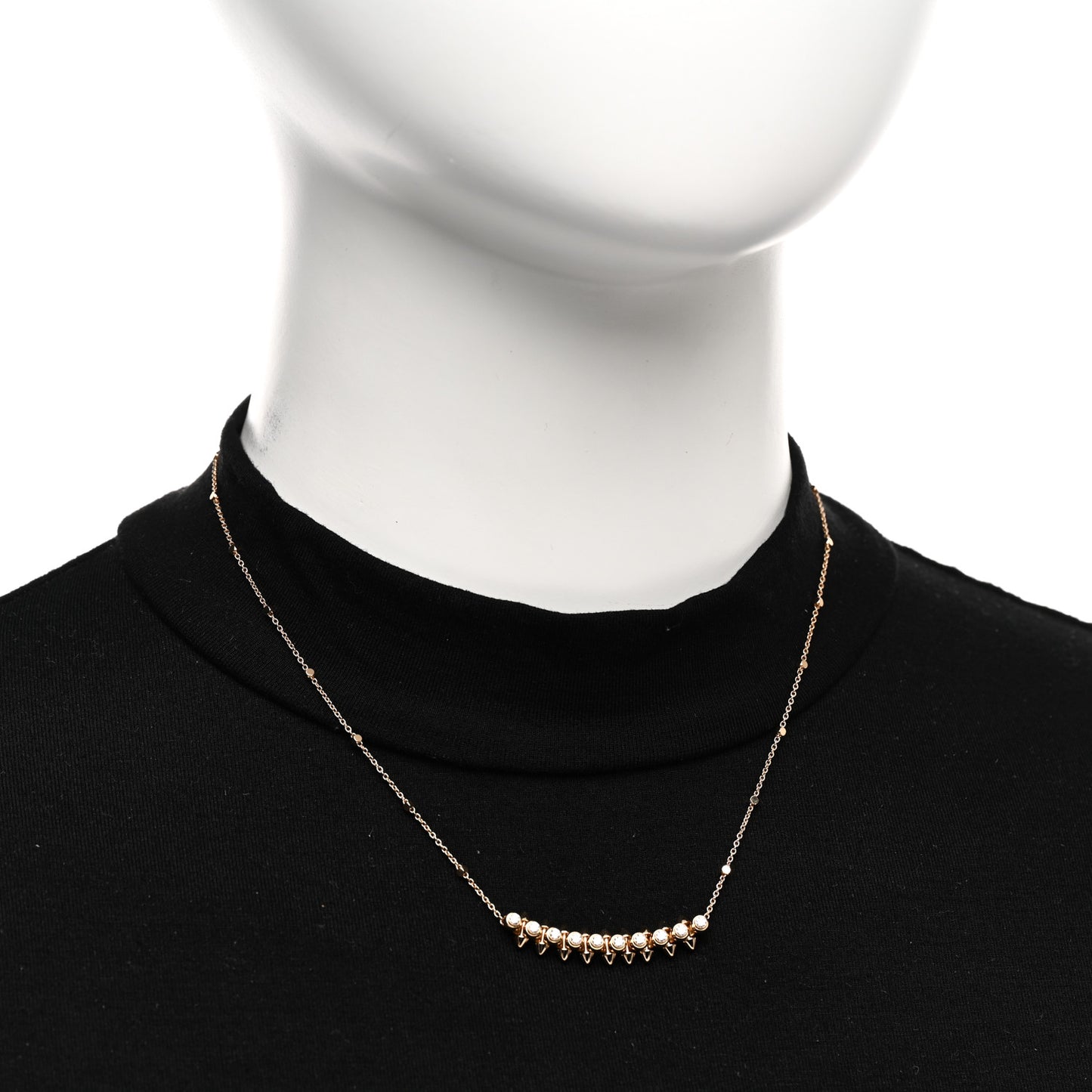 18K Pink Gold Diamond Clash de Cartier Necklace