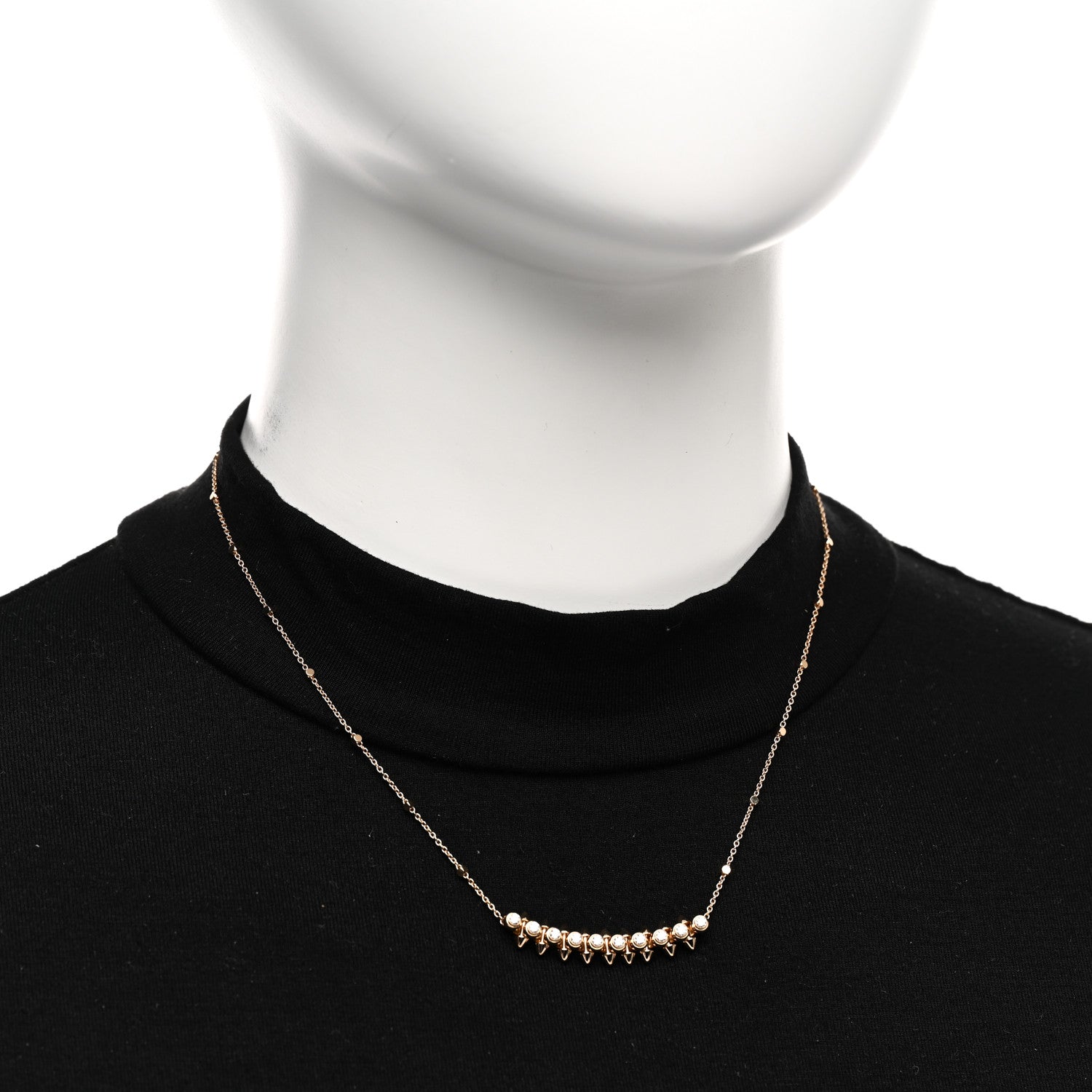 Cartier 18K Pink Gold Diamond Clash de Cartier Necklace 2 of 5