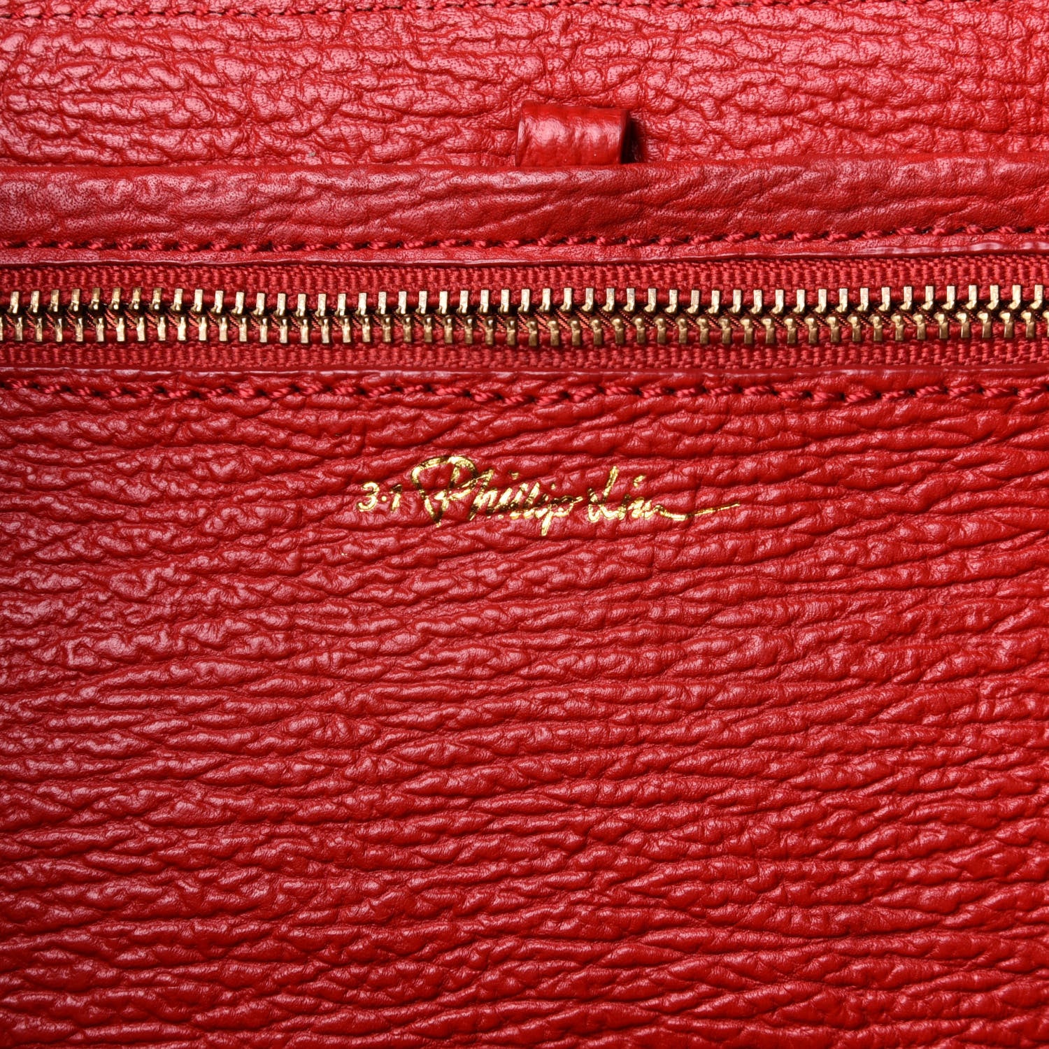 3.1 Phillip Lim Textured Calfskin Medium Pashli Satchel Red 9 of 13
