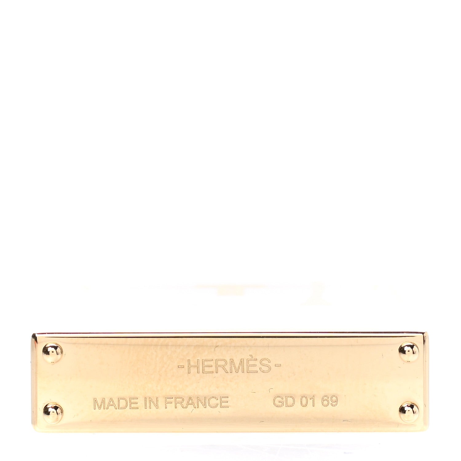 Hermes Lacquered Permabrass Kelly Curiosite Charm White 3 of 4